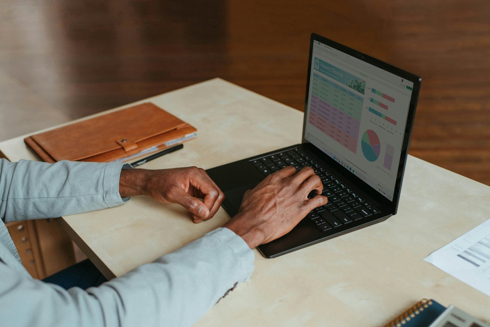 a person using a laptop